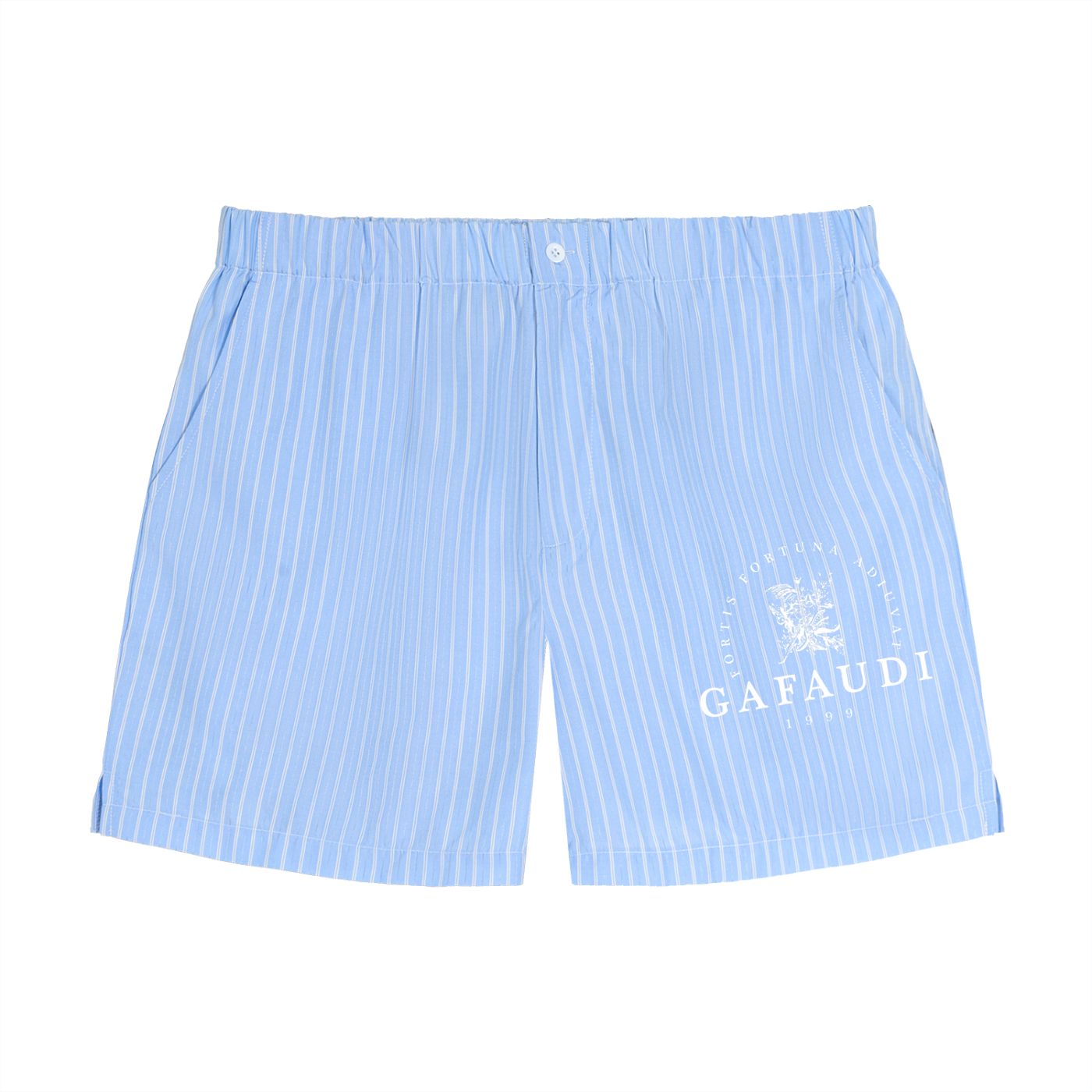 GAFAUDI Striped Elastic Waist Shorts
