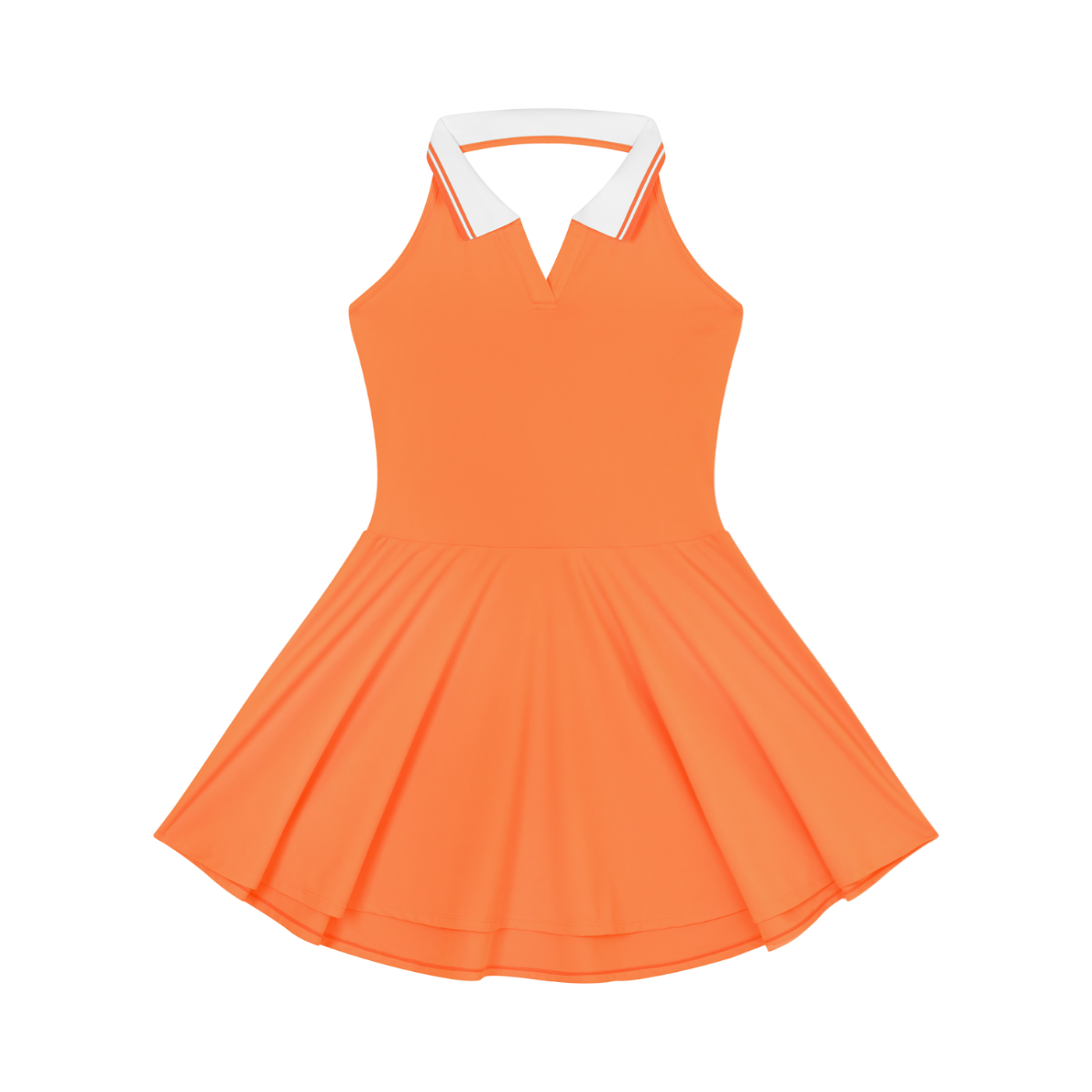 GAFAUDI Women's Collared Halter A-Line Tennis Dress
