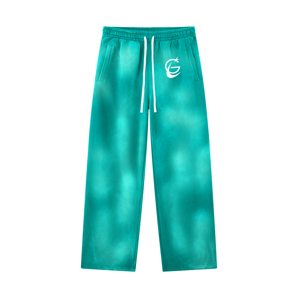 GAFAUDI Unisex Sunfade Wide Leg Fleece Sweatpants