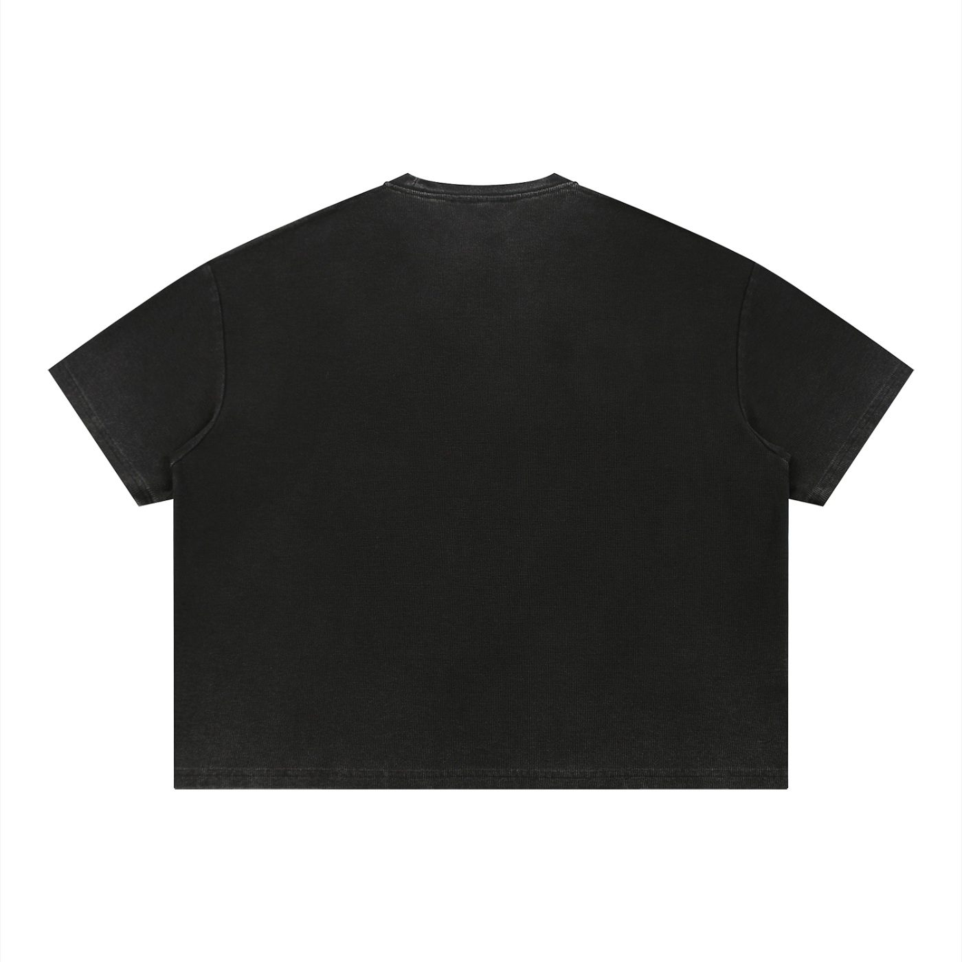 GAFAUDI Unisex Vintage Wash Sunfade Boxy Waffle T-Shirt