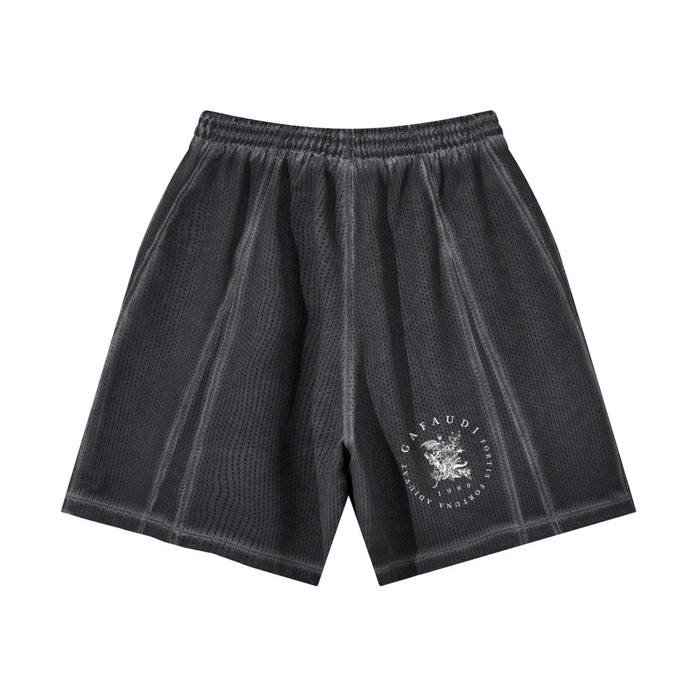 GAFAUDI Unisex Vintage Wash Mesh Shorts