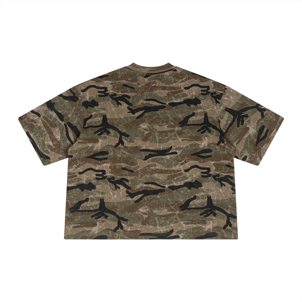GAFAUDI Unisex Boxy Camo Print T-Shirt