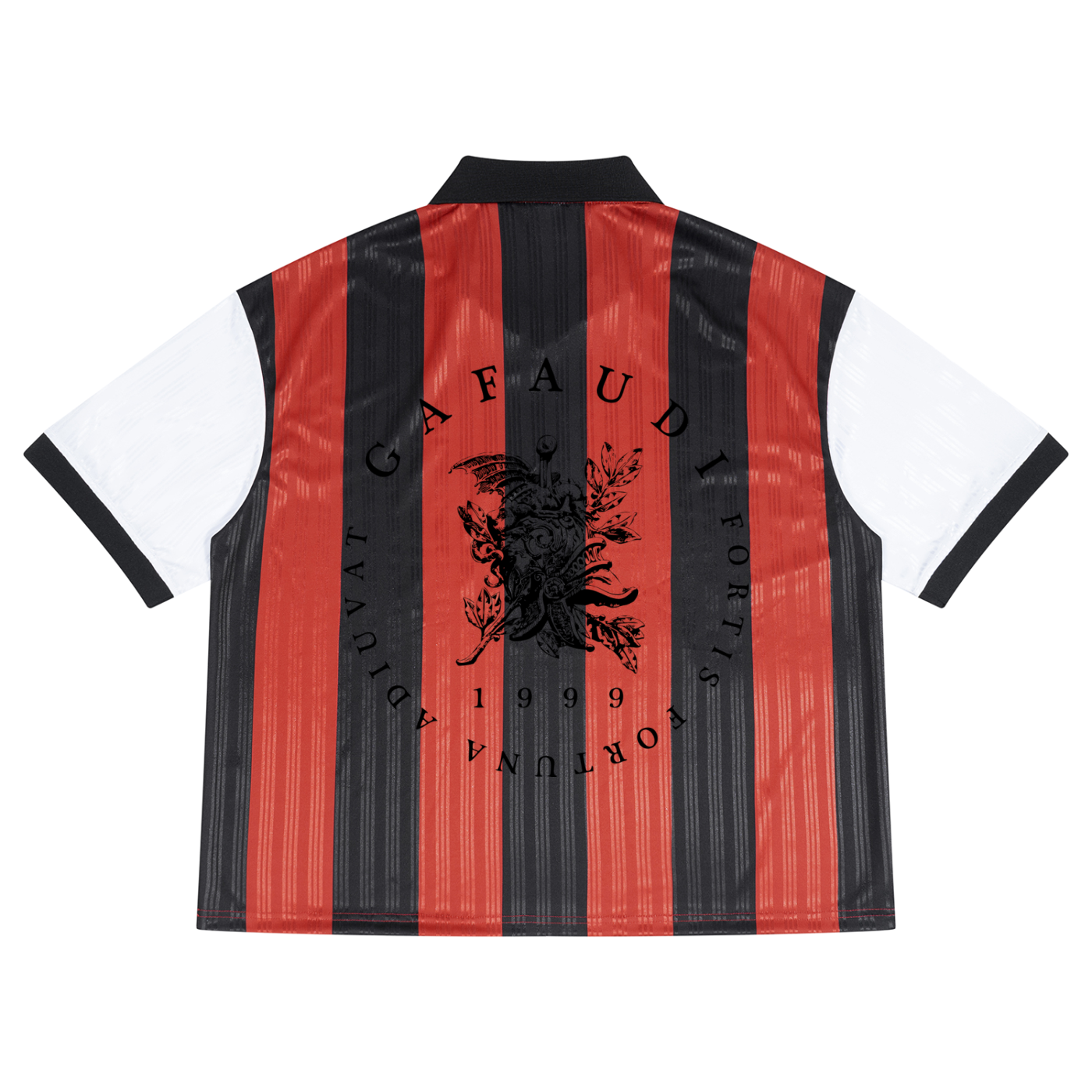 GAFAUDI Unisex Boxy Striped Collared Soccer Jersey