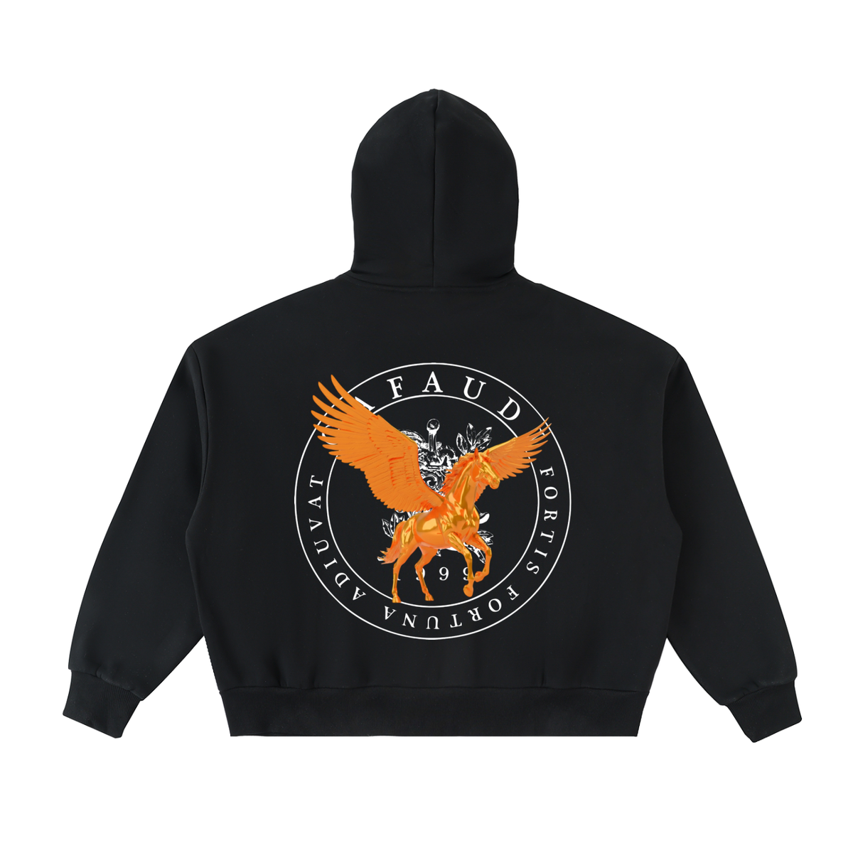 Fleeced Full-Zip Boxy Hoodie