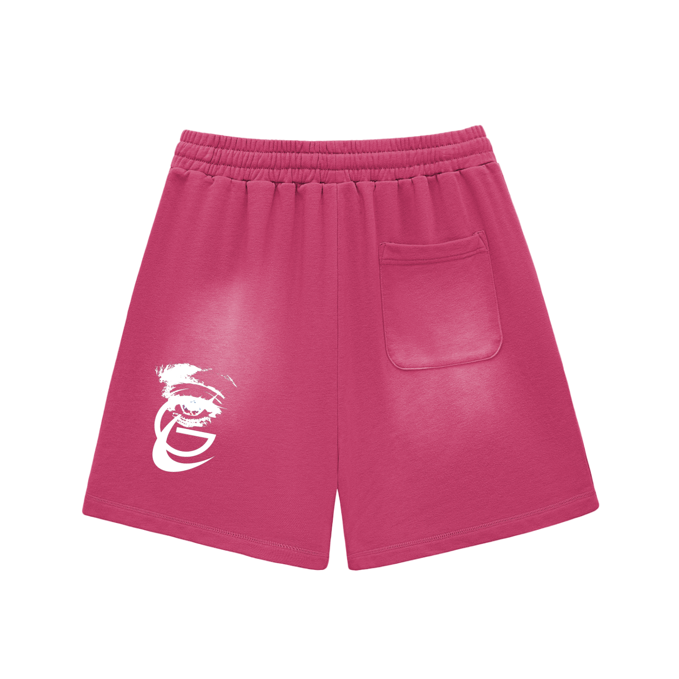 GAFAUDI "Stella Nova" Sun Fade Raw Edge Cotton Shorts