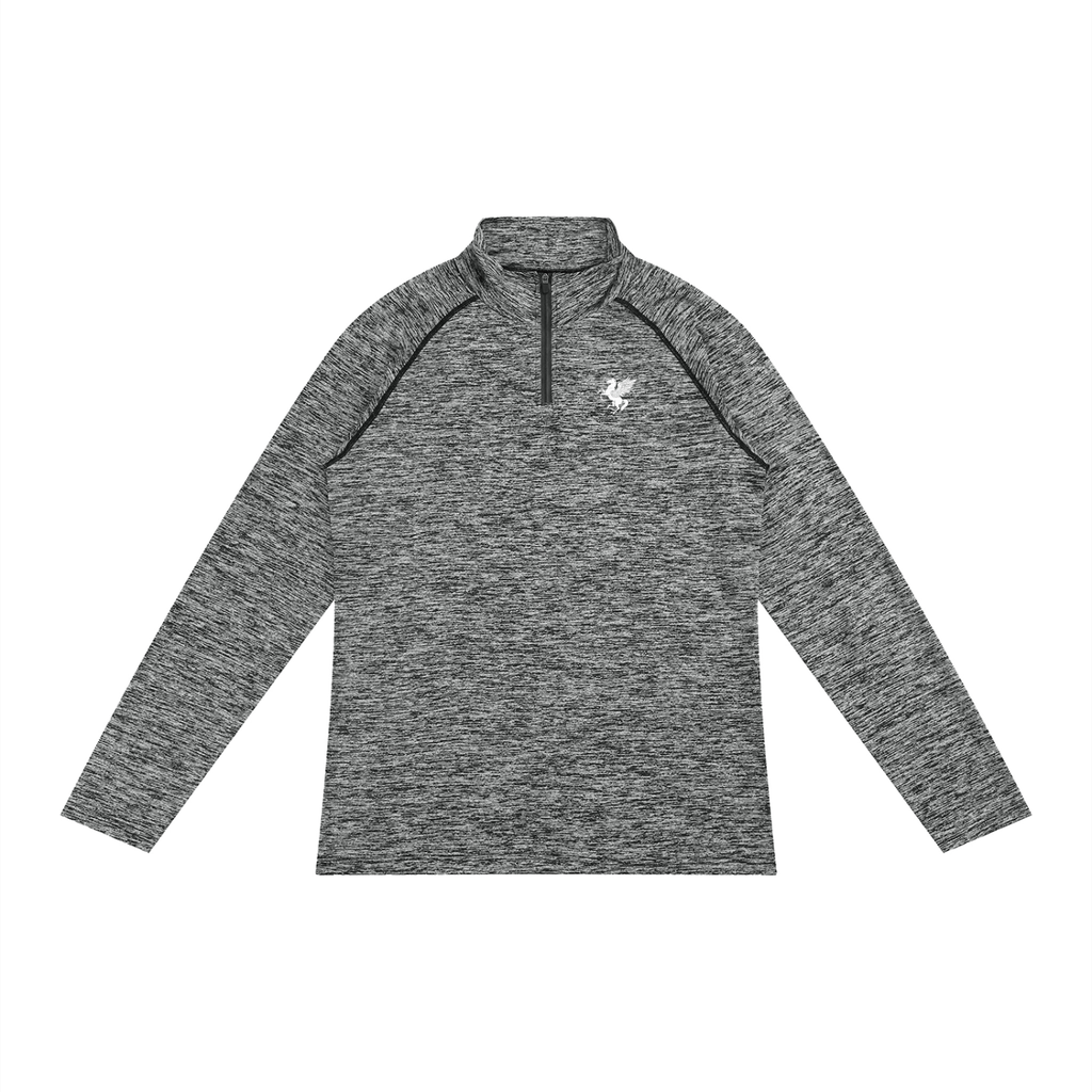 GAFAUDI Men's Quarter-Zip Performance Long Sleeve T-Shirt