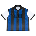 GAFAUDI Unisex Boxy Striped Collared Soccer Jersey