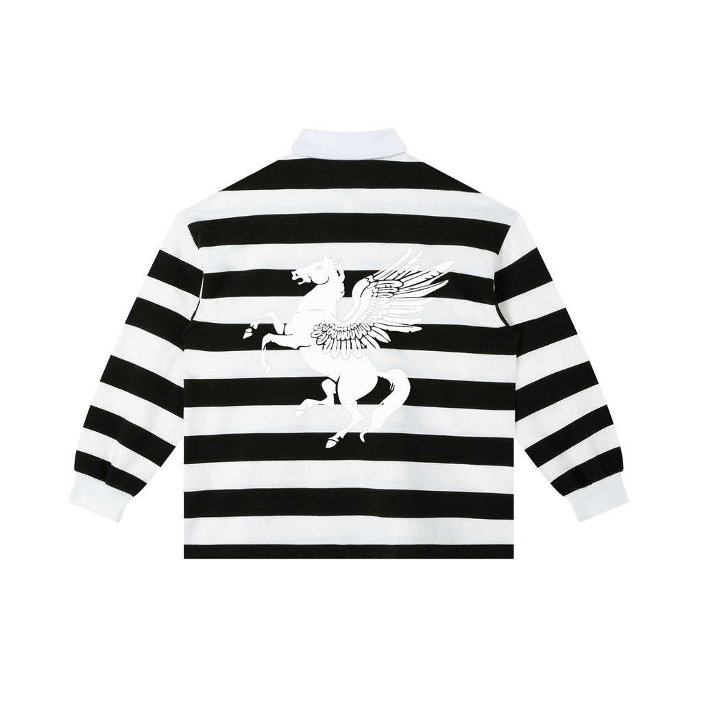 GAFAUDI Color Block Stripe Polo Shirt