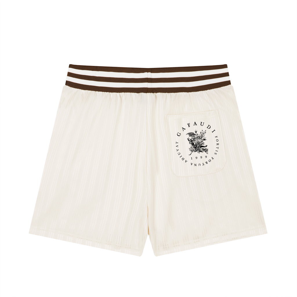 GAFAUDI Unisex Striped Drawstring Shorts