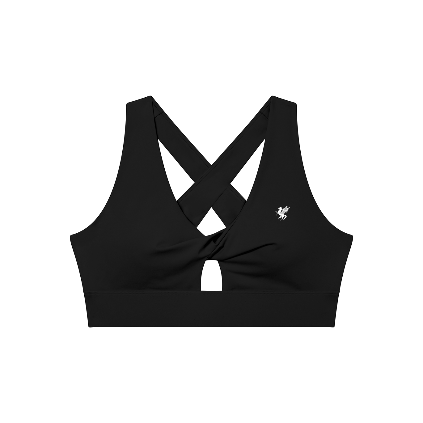 GAFAUDI Women's Twist Front V-Neck Sports Bra