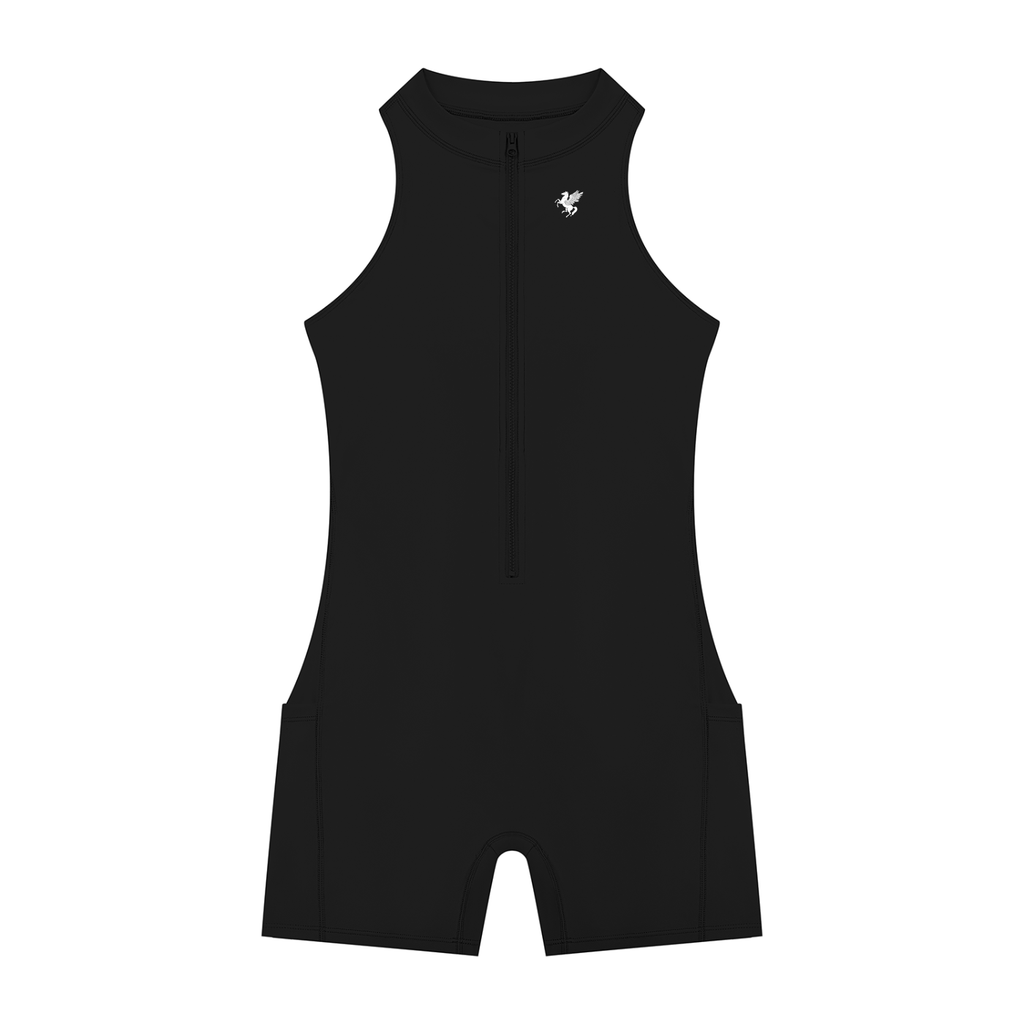 GAFAUDI Women’s Quarter-Zip Yoga Romper