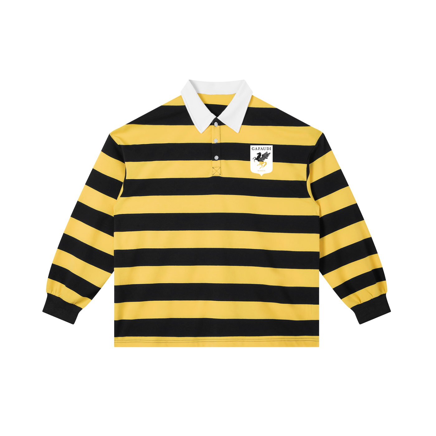 GAFAUDI Color Block Stripe Polo Shirt