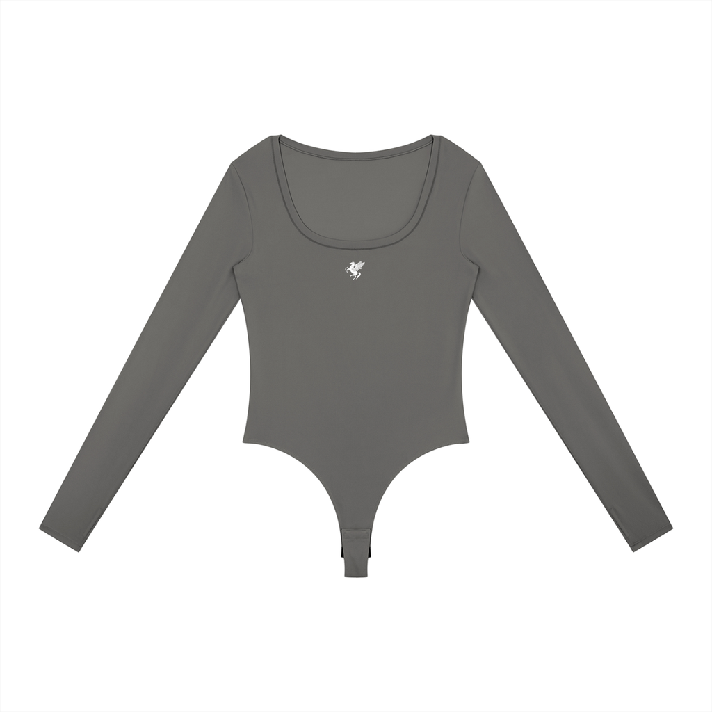 GAFAUDI Women's Tight Long Sleeve Yoga Bodysuit