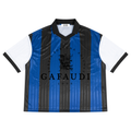 GAFAUDI Unisex Boxy Striped Collared Soccer Jersey