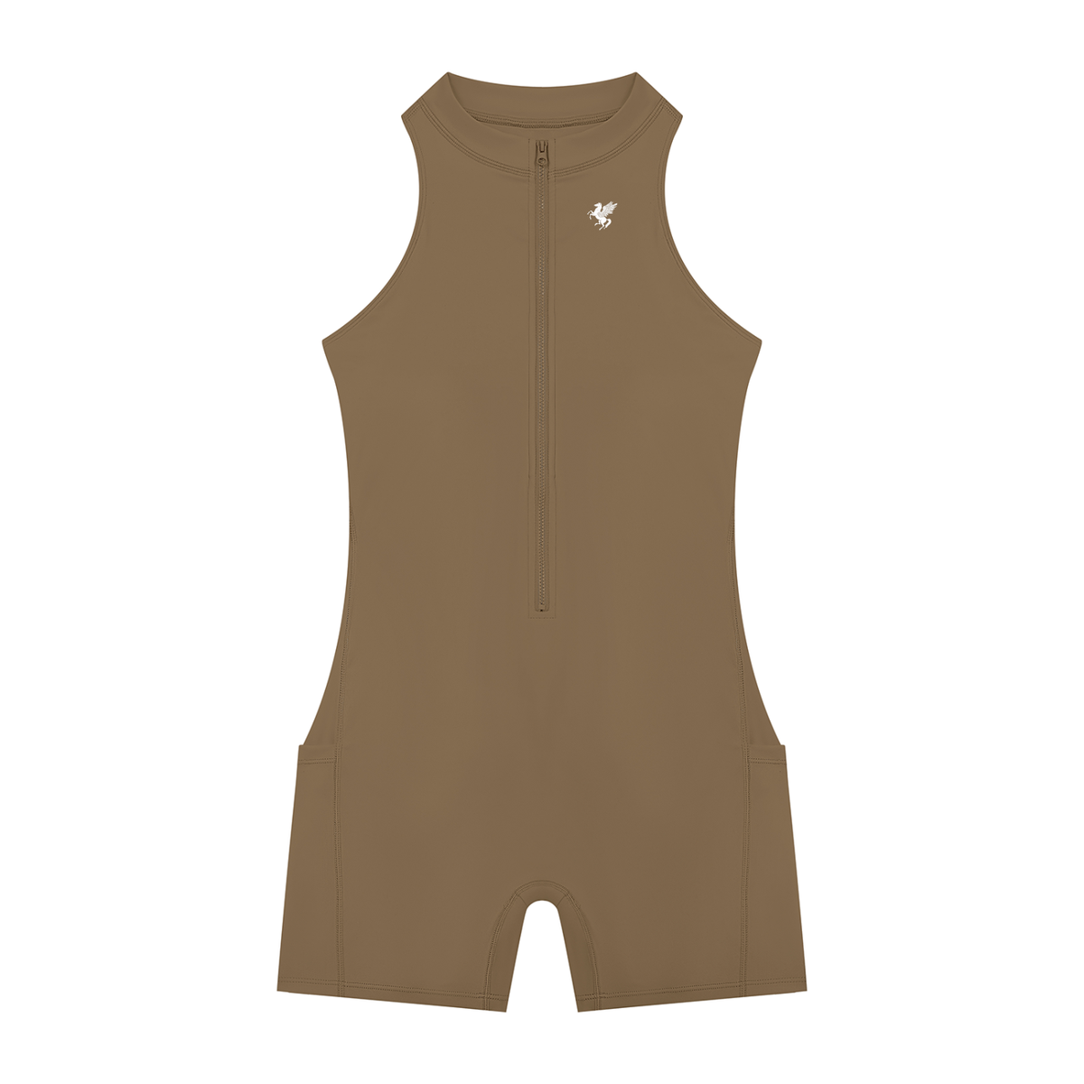 GAFAUDI Women’s Quarter-Zip Yoga Romper