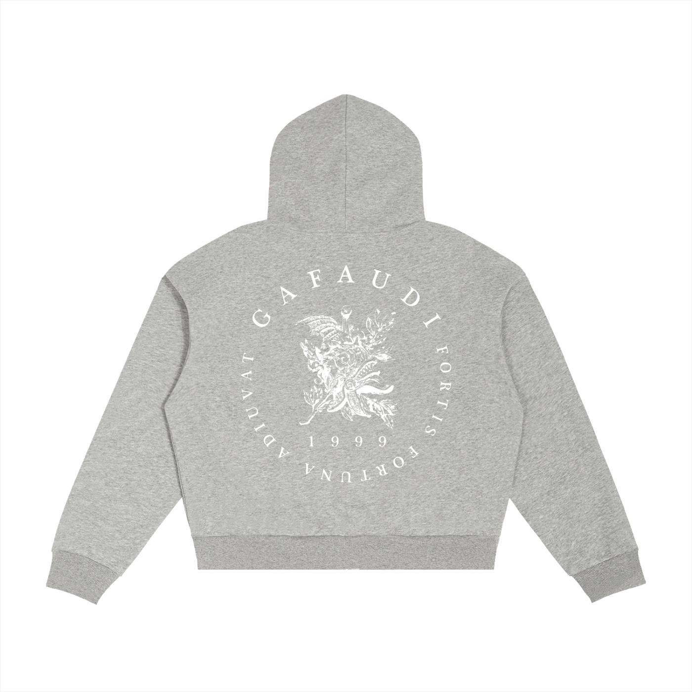 GAFAUDI Contrast Plaid Boxy Zip Hoodie