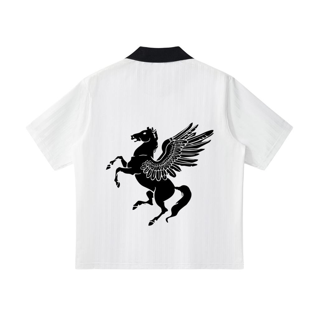 GAFAUDI Contrast Collar Striped Soccer Jersey