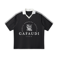GAFAUDI Contrast Collar Striped Soccer Jersey