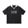 GAFAUDI Contrast Collar Striped Soccer Jersey