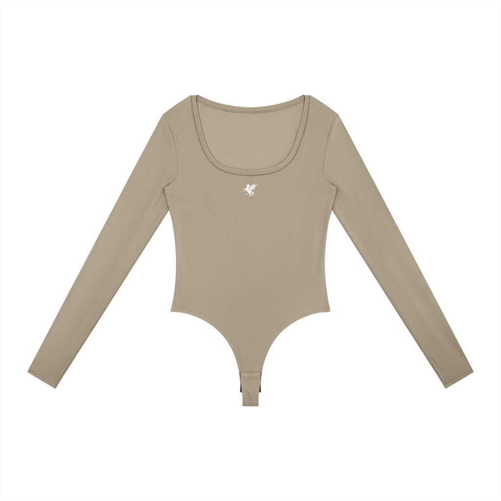 GAFAUDI Women's Tight Long Sleeve Yoga Bodysuit