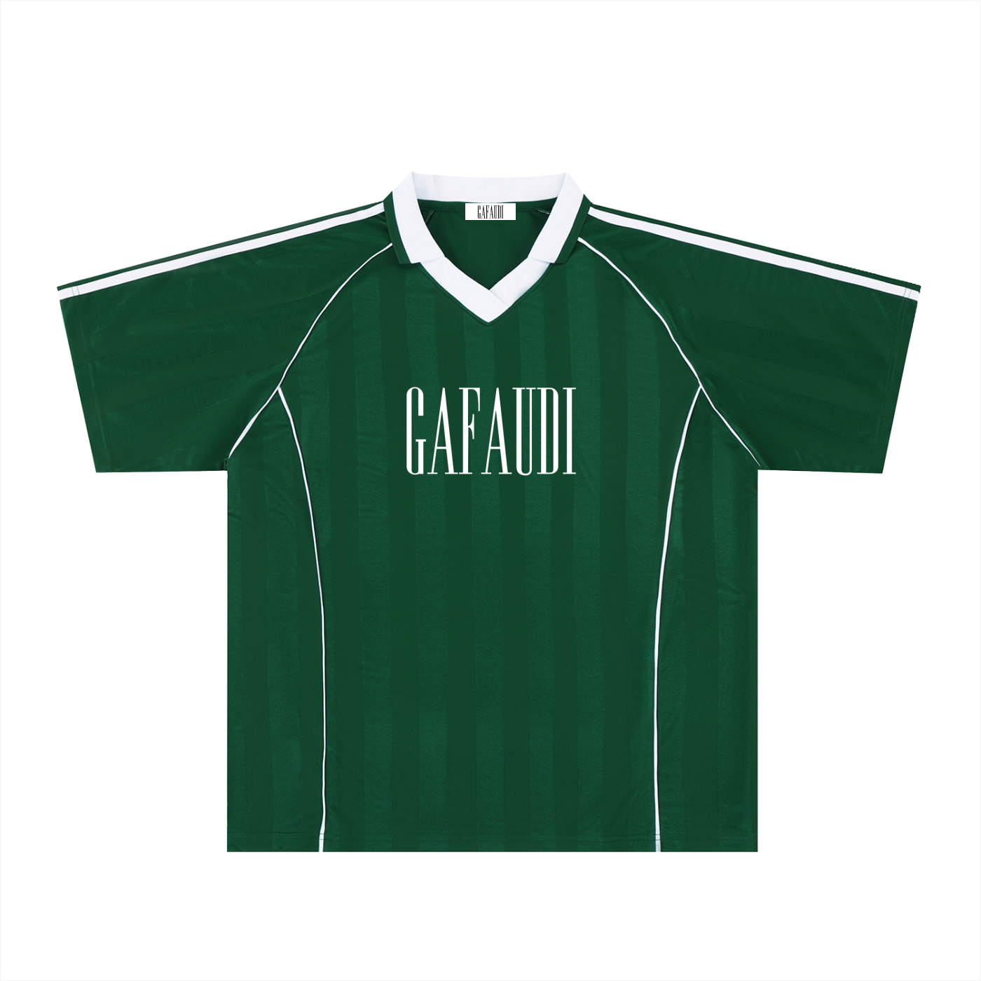 GAFAUDI Shadow Stripe Collared Soccer Jersey
