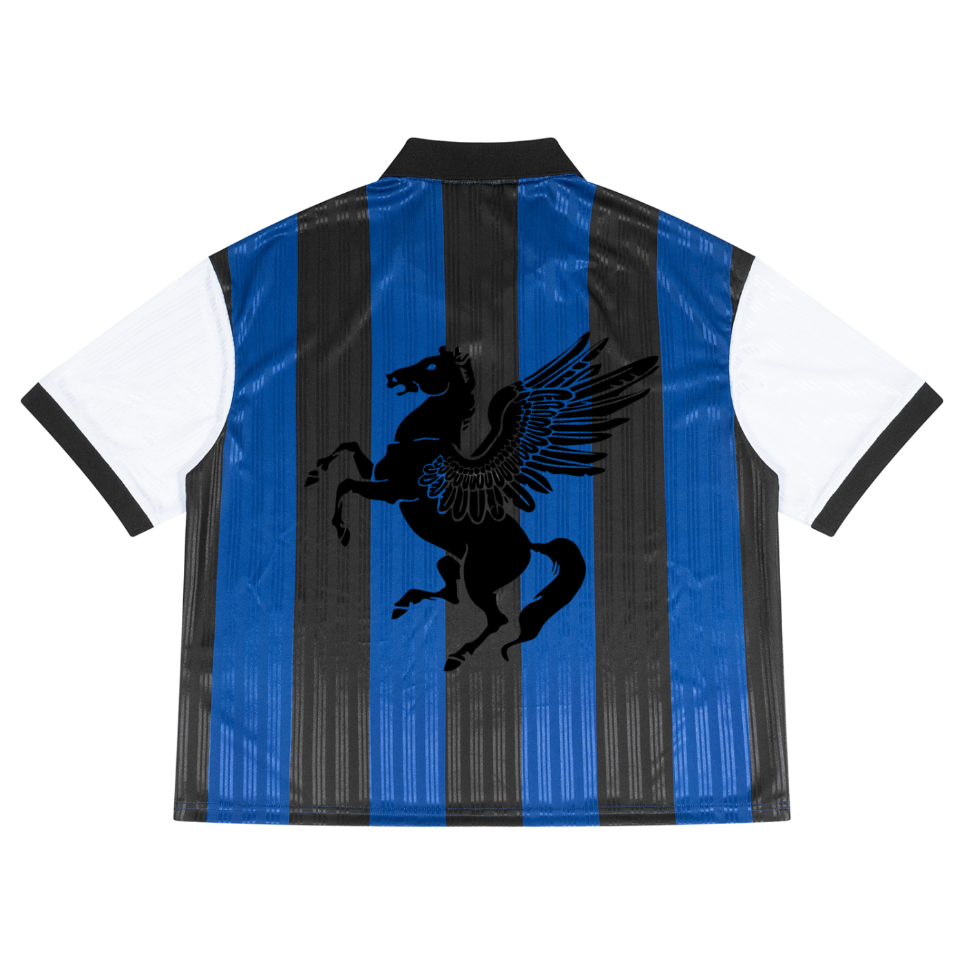 GAFAUDI Unisex Boxy Striped Collared Soccer Jersey