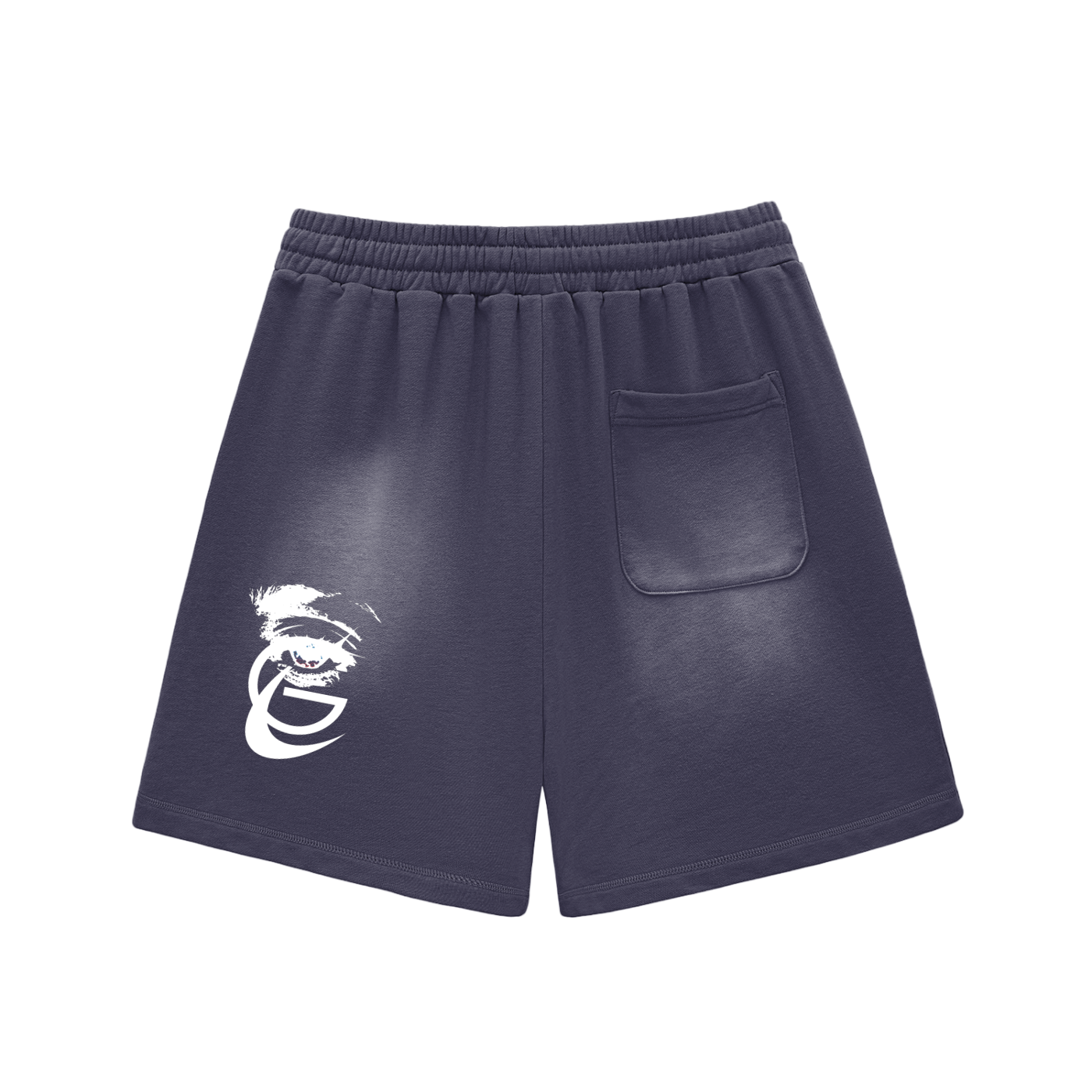 GAFAUDI "Stella Nova" Sun Fade Raw Edge Cotton Shorts