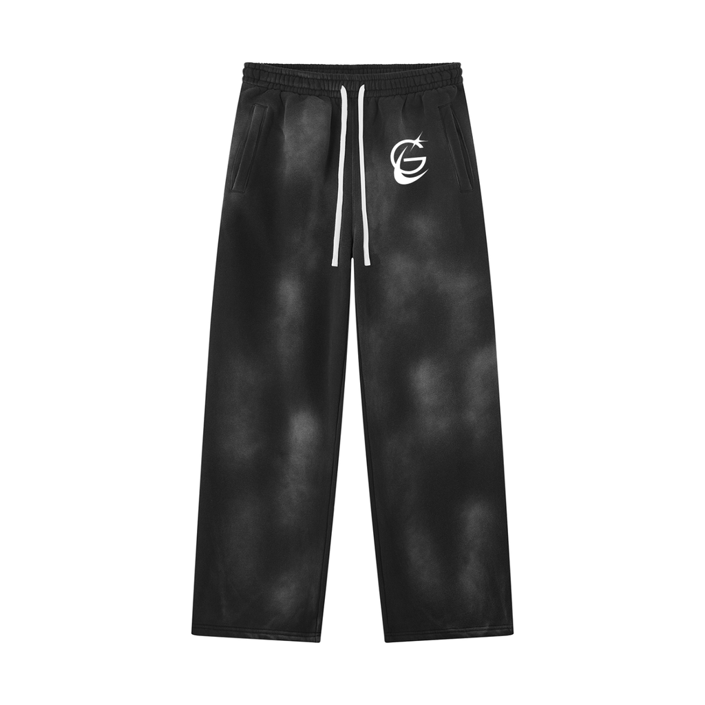 GAFAUDI Unisex Sunfade Wide Leg Fleece Sweatpants
