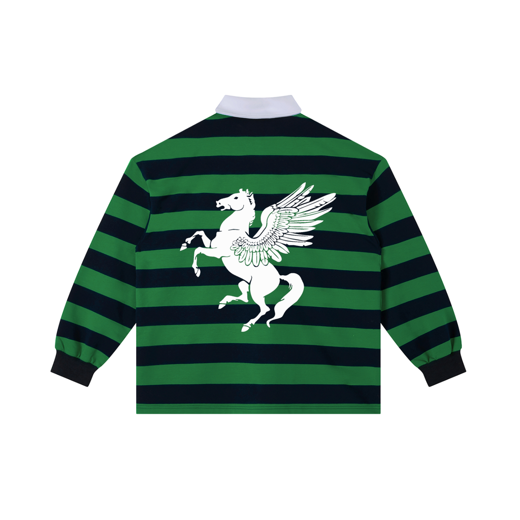 GAFAUDI Color Block Stripe Polo Shirt