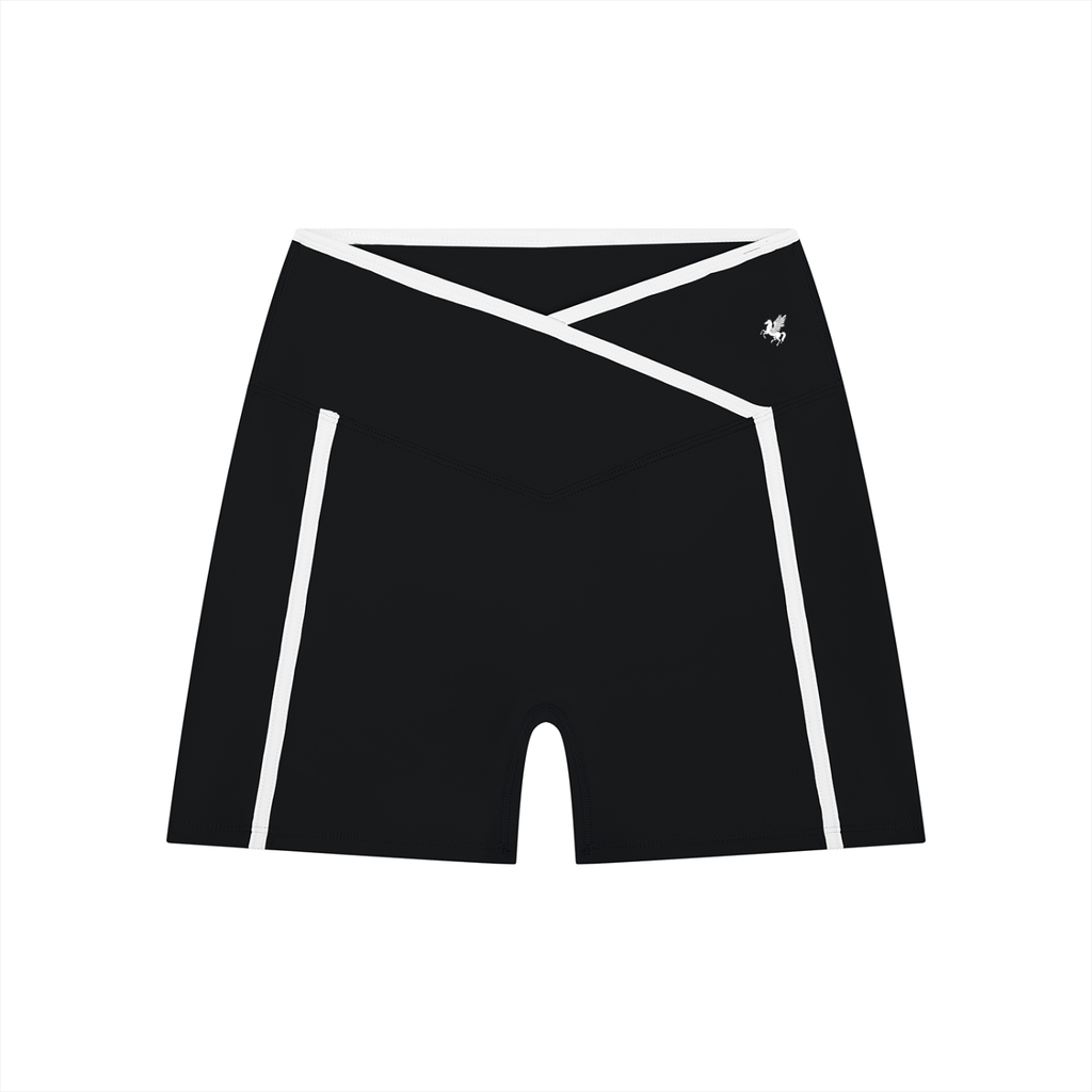 GAFAUDI Women’s High Rise Color Block Yoga Shorts