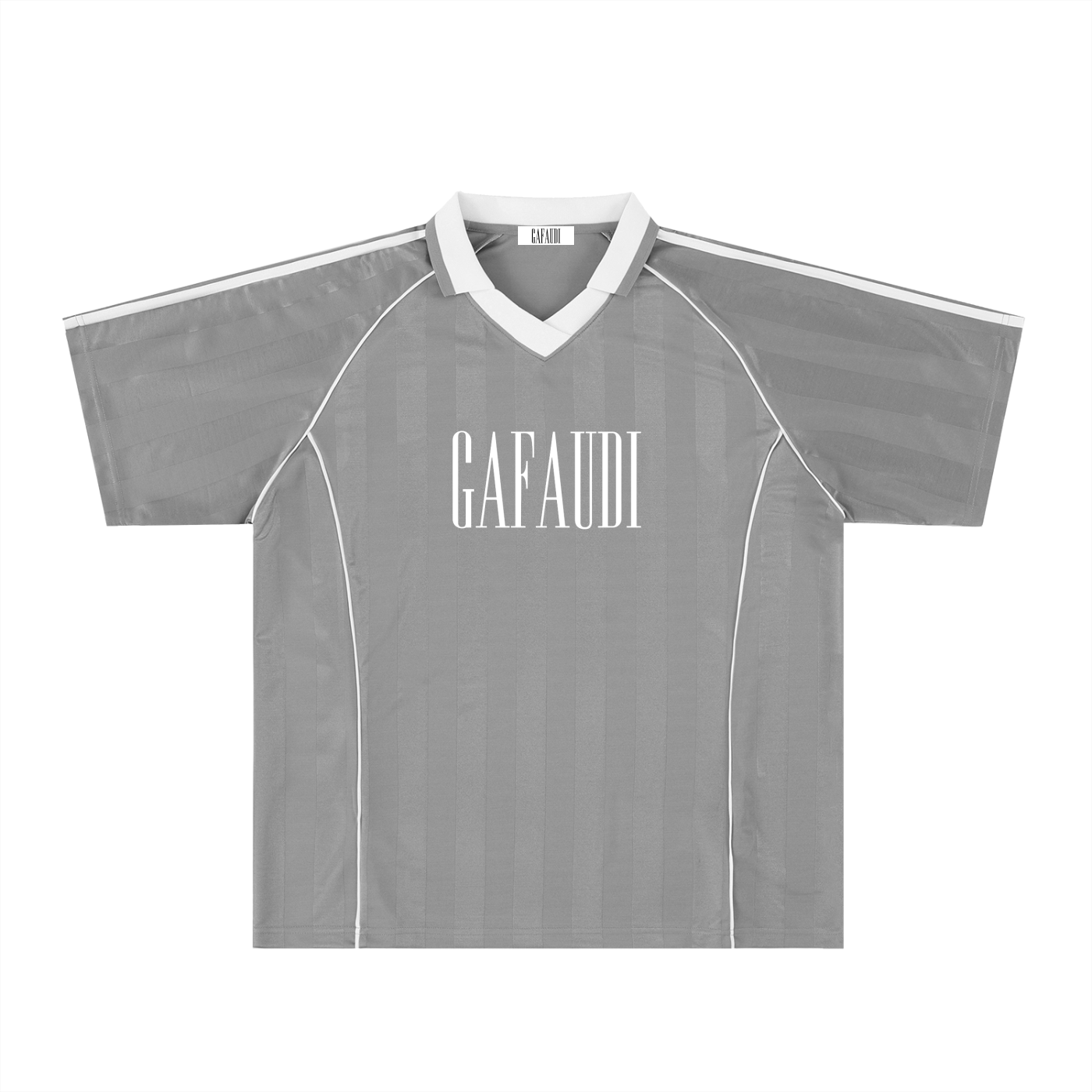 GAFAUDI Shadow Stripe Collared Soccer Jersey