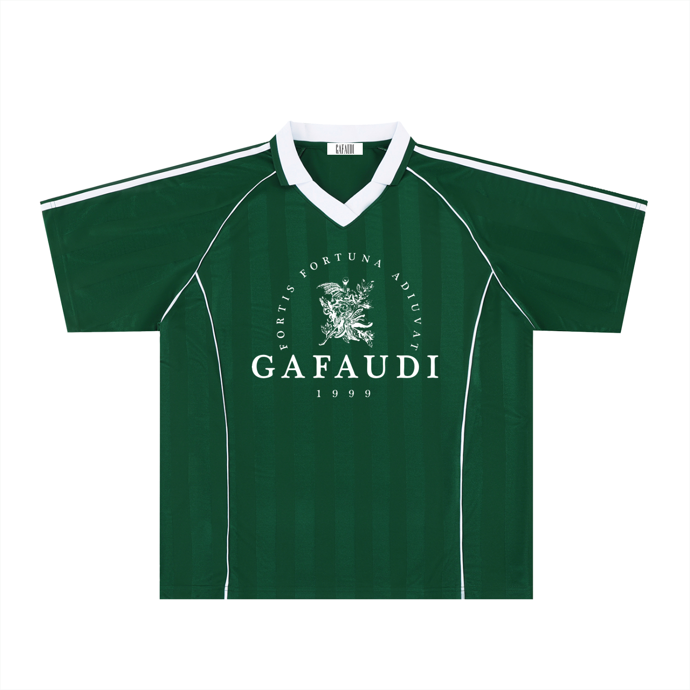 GAFAUDI Shadow Stripe Collared Soccer Jersey