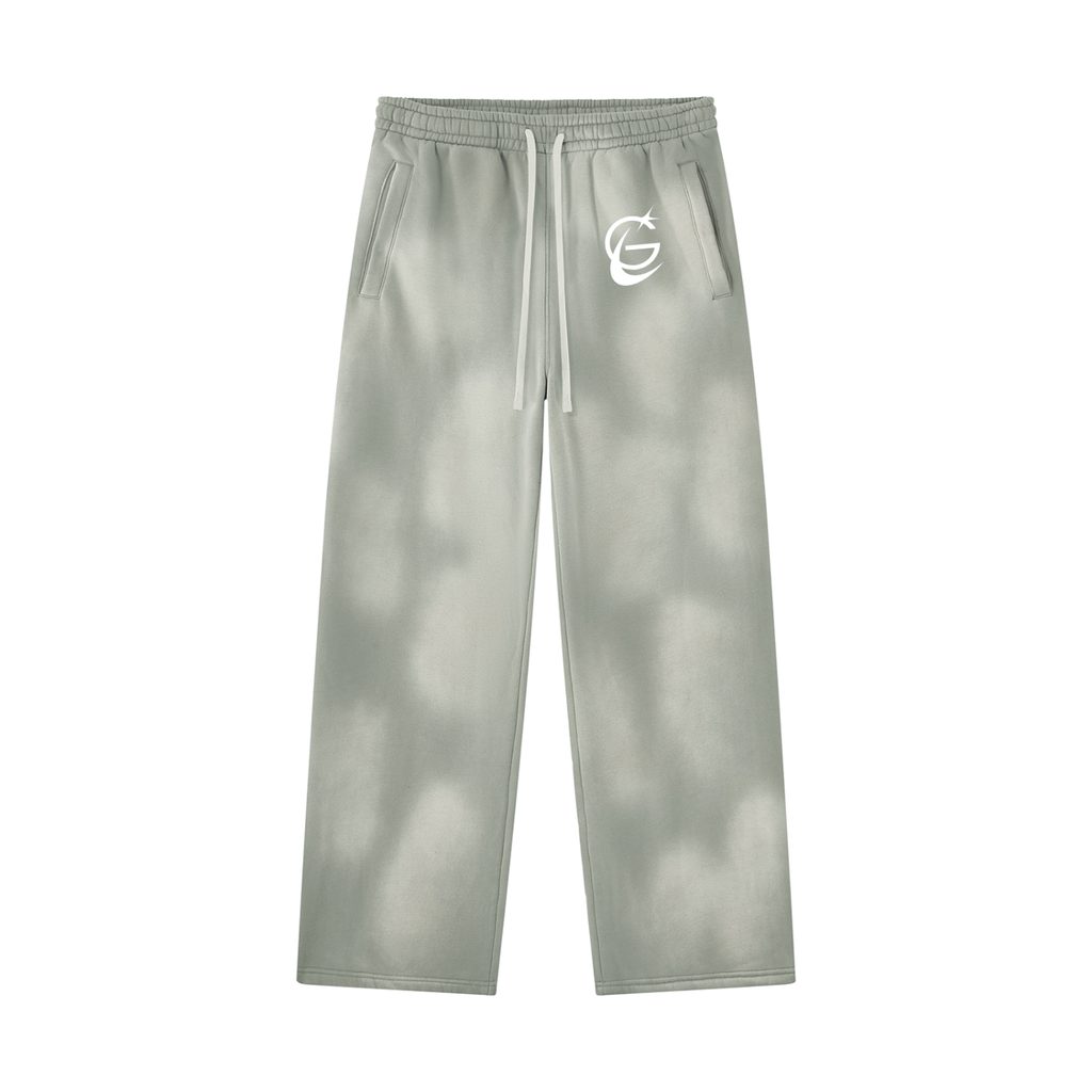 GAFAUDI Unisex Sunfade Wide Leg Fleece Sweatpants