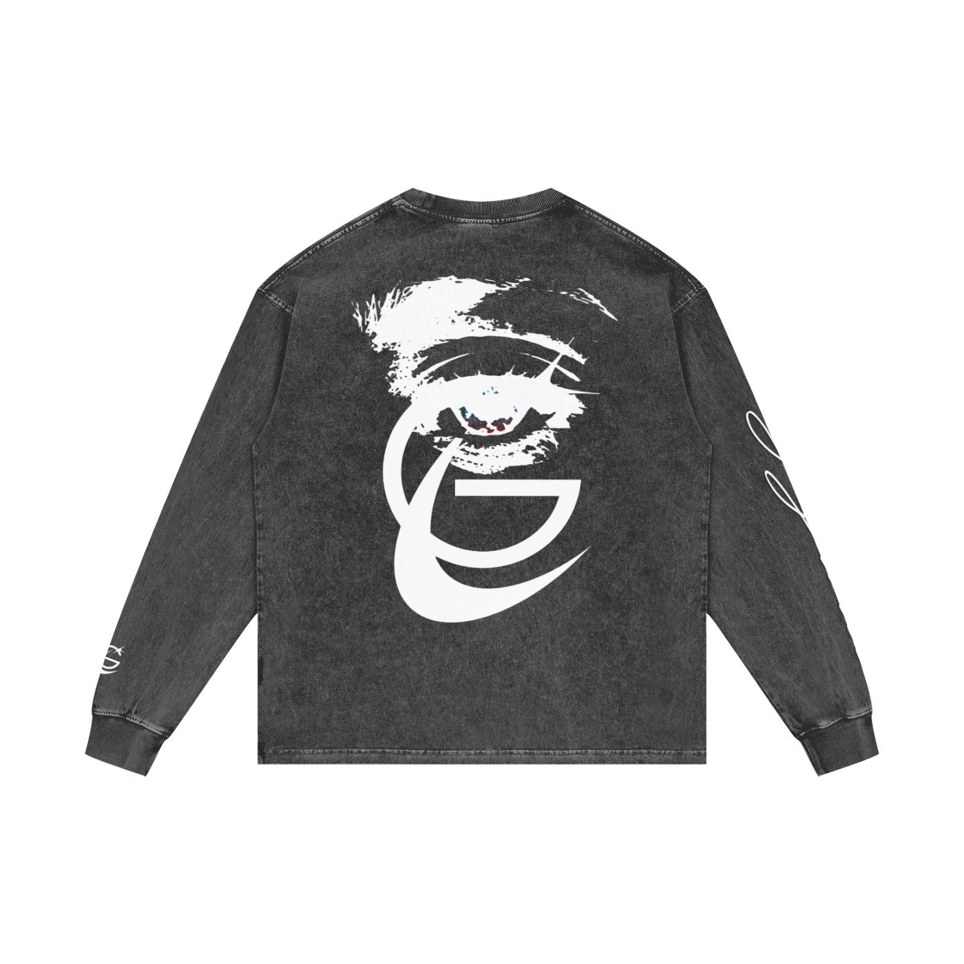 GAFAUDI "Stella Nova" Acid Wash Oversize Long Sleeve T-Shirt