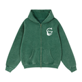 GAFAUDI Zip-Through Boxy Fleece Hoodie