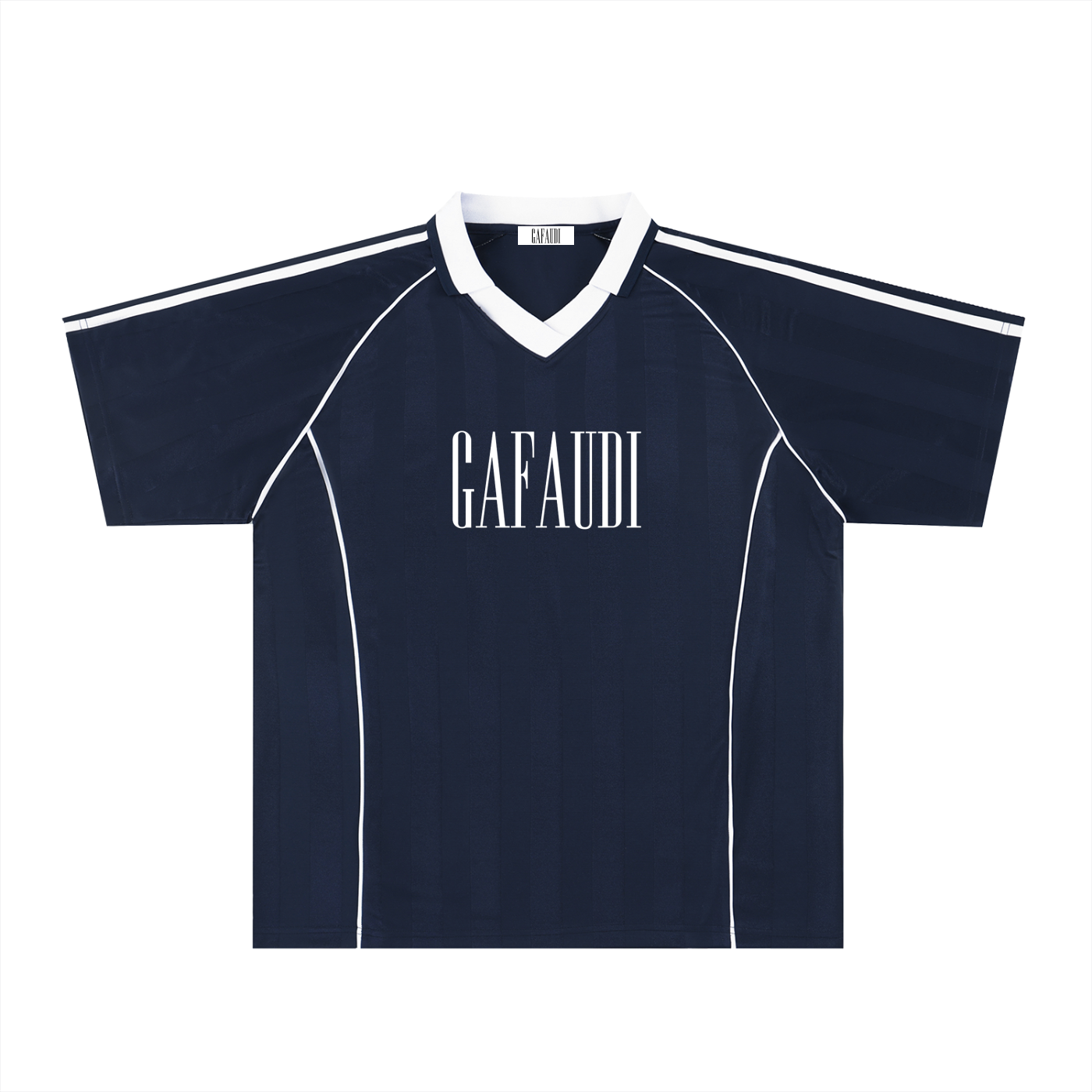 GAFAUDI Shadow Stripe Collared Soccer Jersey