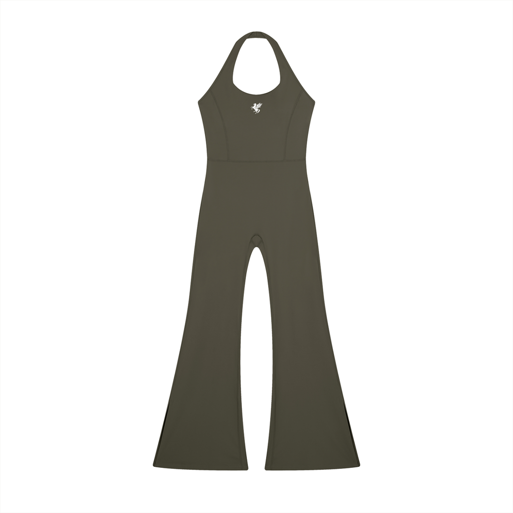 GAFAUDI Women’s Halter Flared Jumpsuit