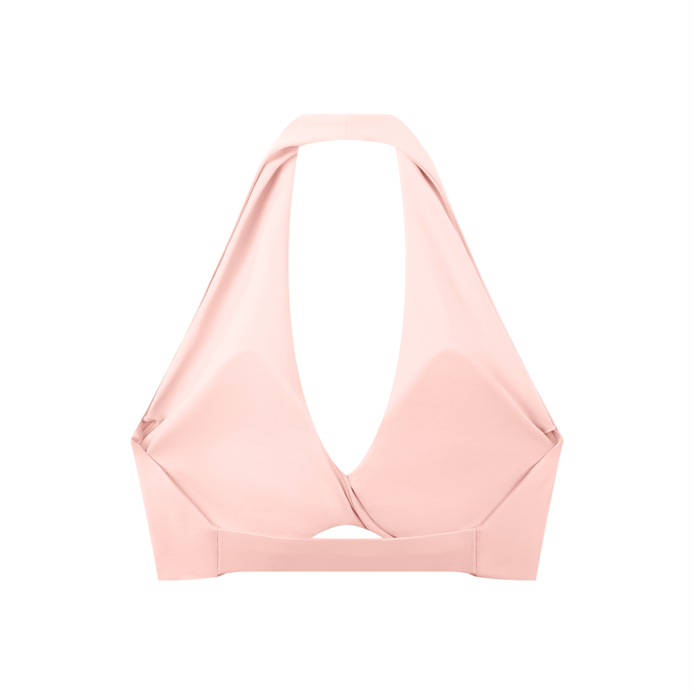 GAFAUDI Women's Pleated Halter Sports Bra