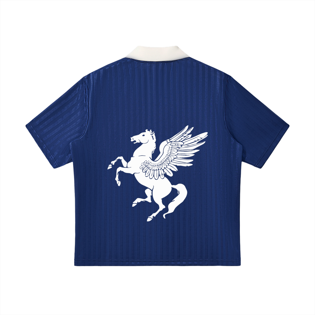 GAFAUDI Contrast Collar Striped Soccer Jersey