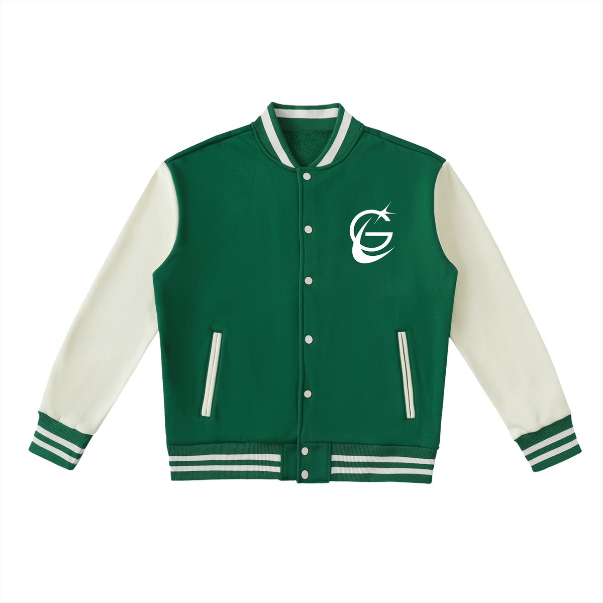 GAFAUDI "Stella Nova" Two-Tone Fleeced Varsity Jacket