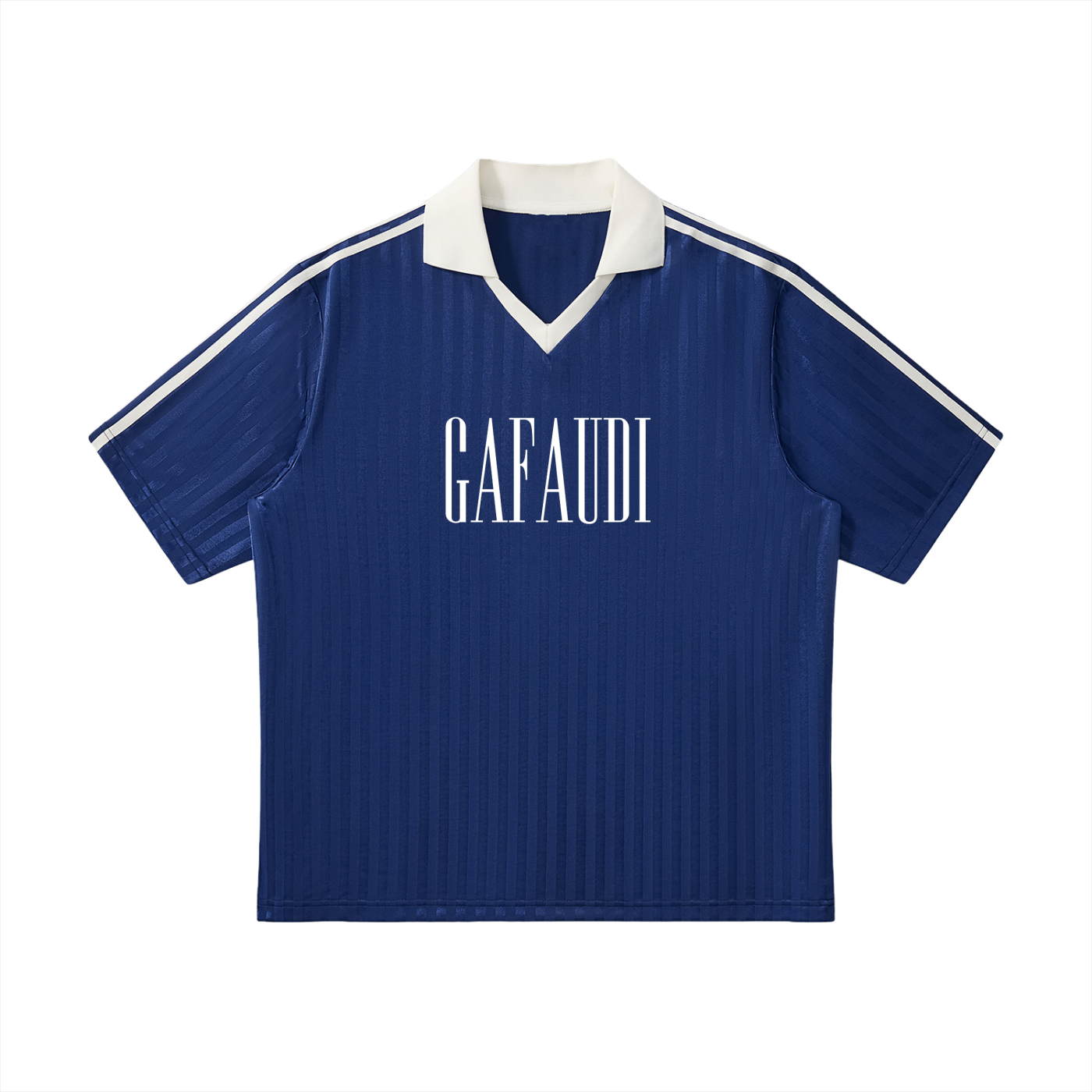 GAFAUDI Contrast Collar Striped Soccer Jersey