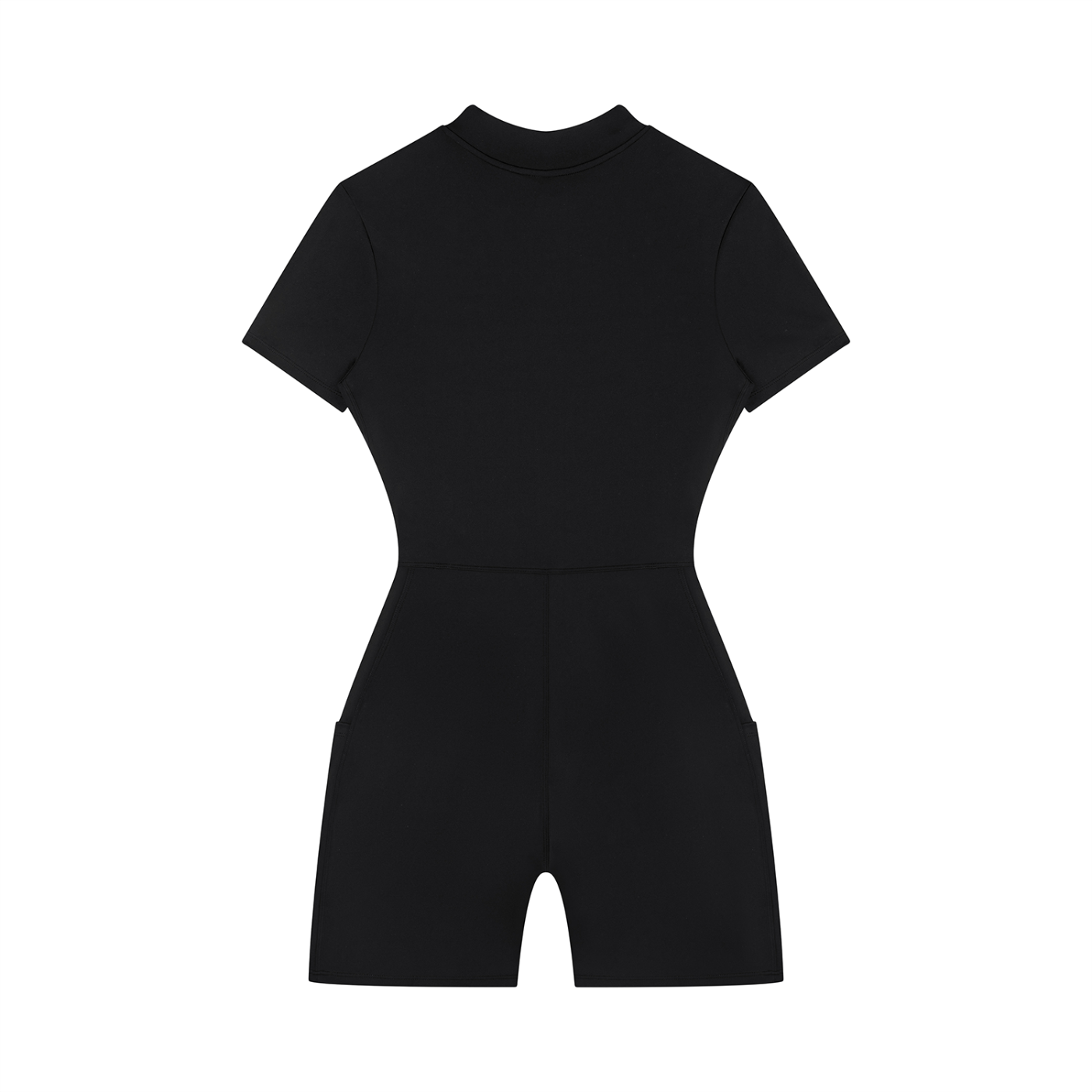 GAFAUDI Women's Quarter-Zip Short Sleeve Romper