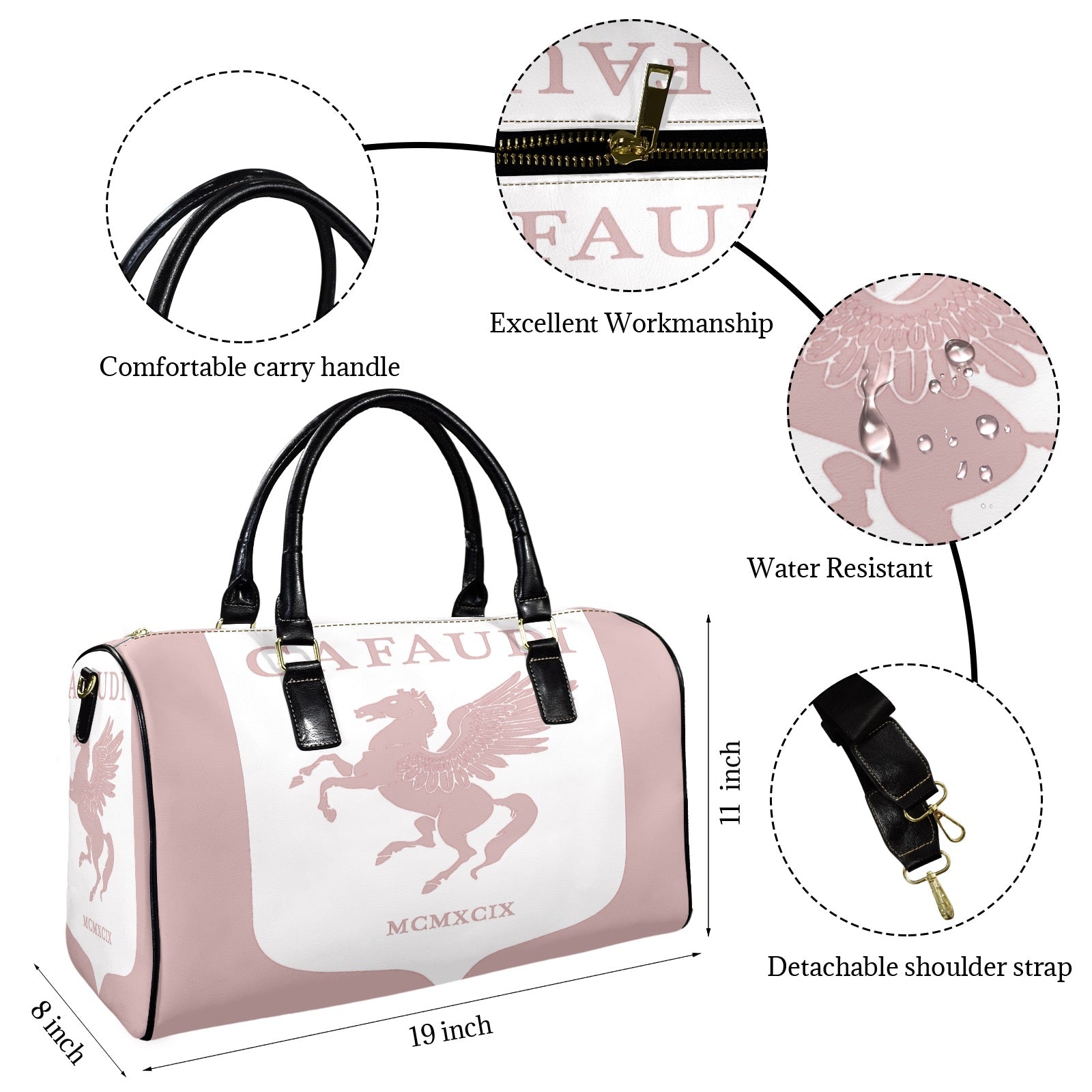GAFAUDI Leather Travel Bag-Small