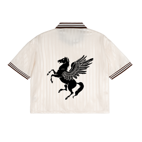 GAFAUDI Contrast Stripes Polo Collar T-Shirt
