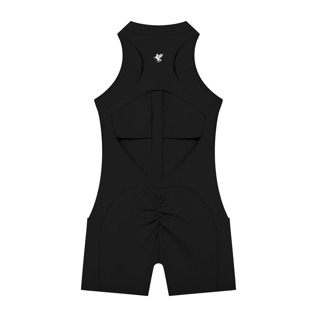 GAFAUDI Women’s Quarter-Zip Yoga Romper