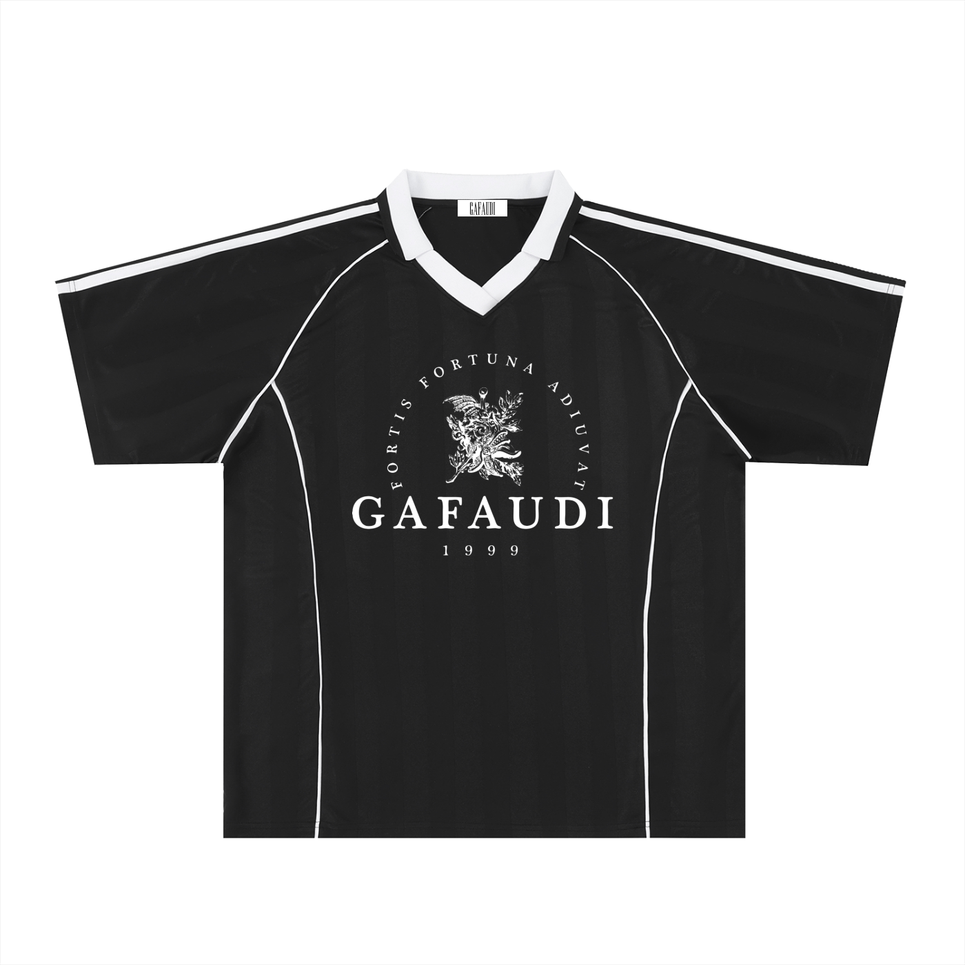 GAFAUDI Shadow Stripe Collared Soccer Jersey
