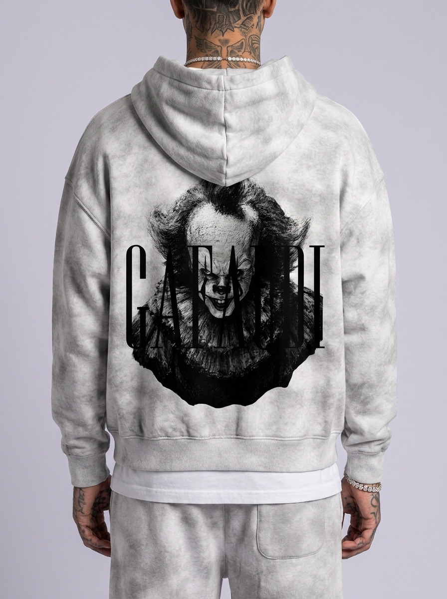 GAFAUDI "Penny Wise" Dirty Washed Zip-Up Fleece Hoodie