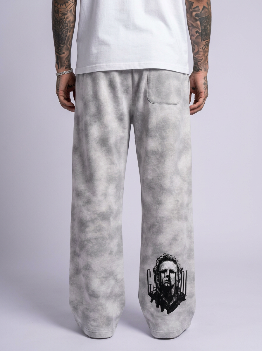 GAFAUDI "Michael Myers" Dirty Washed Fleece Sweatpants