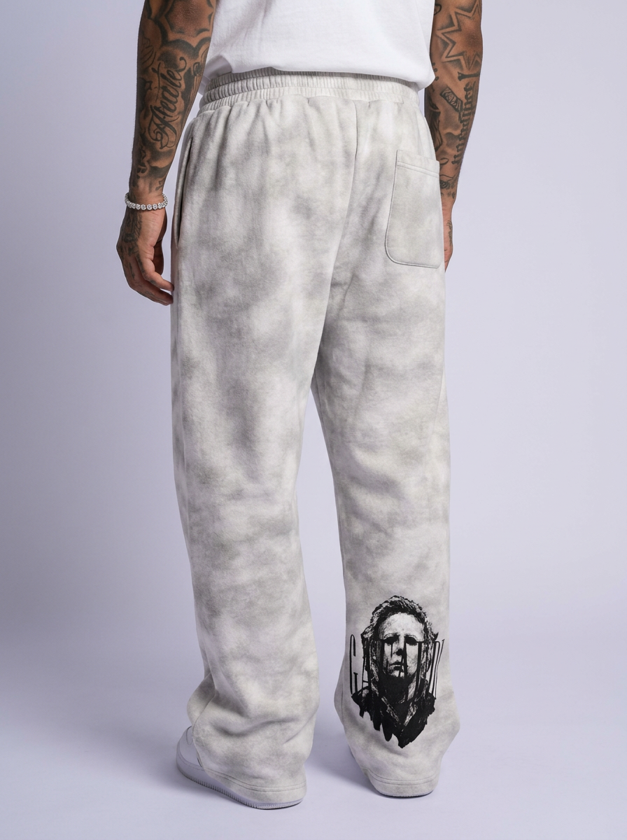 GAFAUDI "Michael Myers" Dirty Washed Fleece Sweatpants