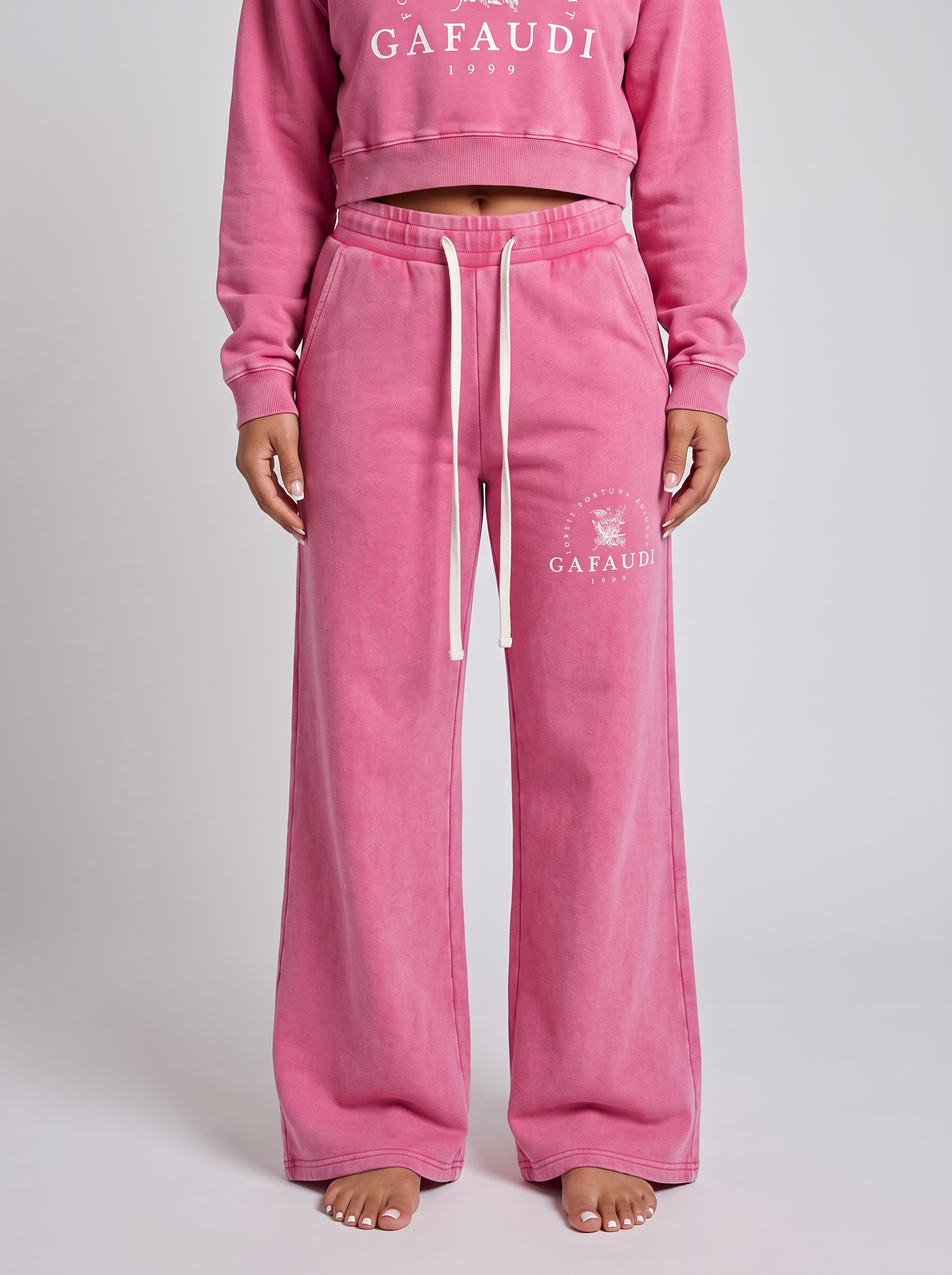 GAFAUDI Women’s Mineral Wash Flared Leg Sweatpants